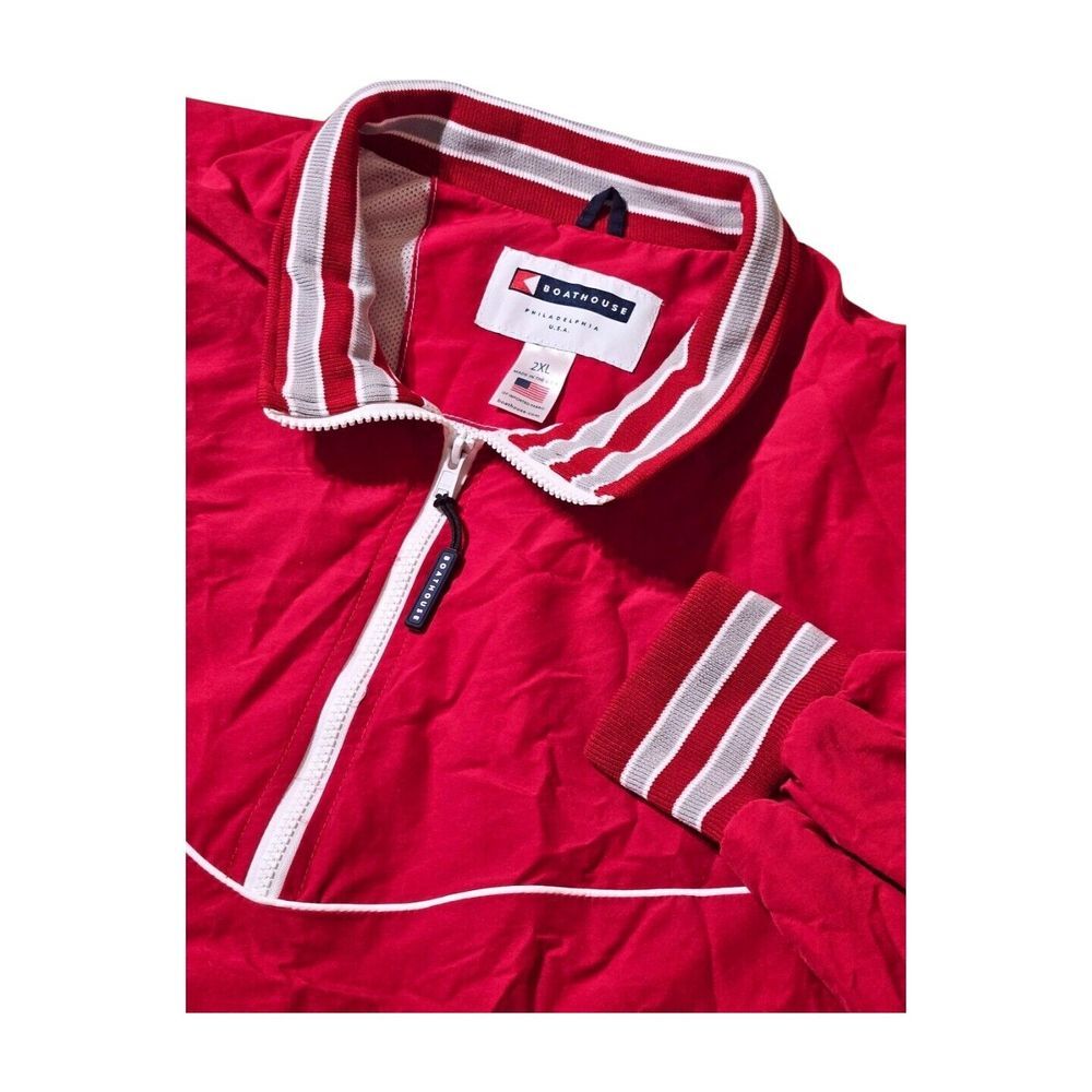 Boathouse‎ Mission Half-Zip Windbreaker Pullover Red Rangers USA Men's 2XL